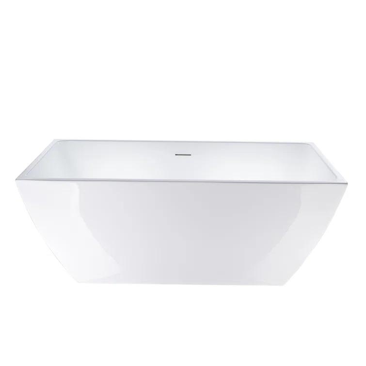 Lydia 59" x 30" Freestanding Soaking Bathtub