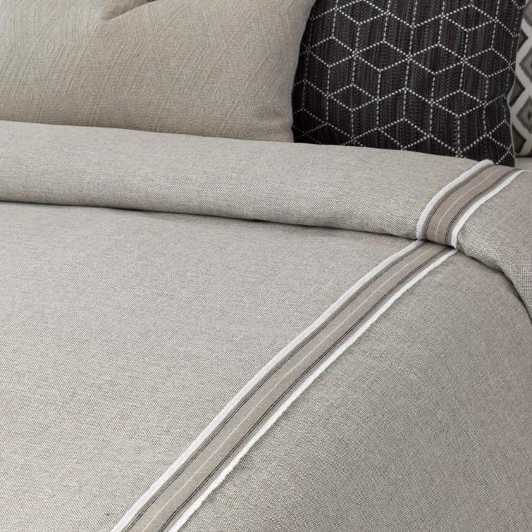 Bale Modern & Contemporary Cotton Blend Ikat Duvet Cover Set