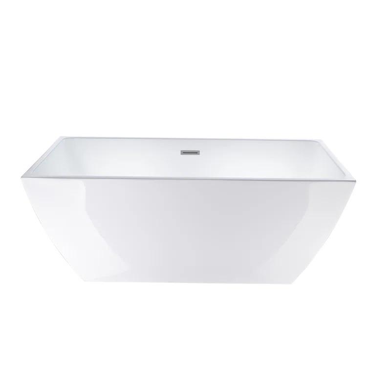 Lydia 59" x 30" Freestanding Soaking Bathtub
