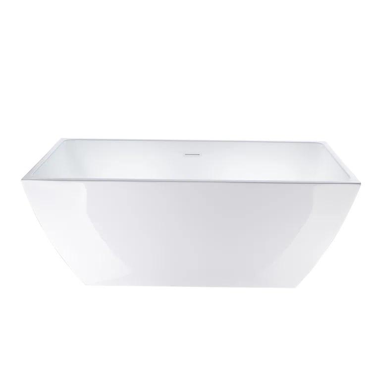 Lydia 59" x 30" Freestanding Soaking Bathtub
