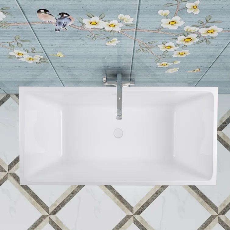 Lydia 59" x 30" Freestanding Soaking Bathtub
