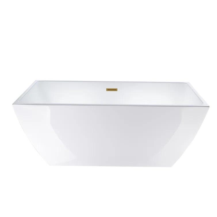 Lydia 59" x 30" Freestanding Soaking Bathtub