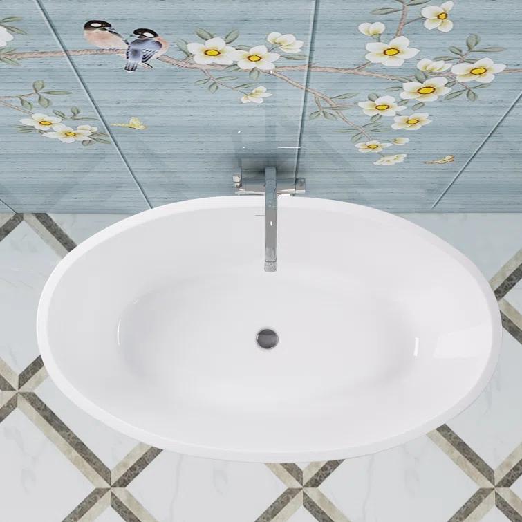 Freestanding Soaking Acrylic Bathtub