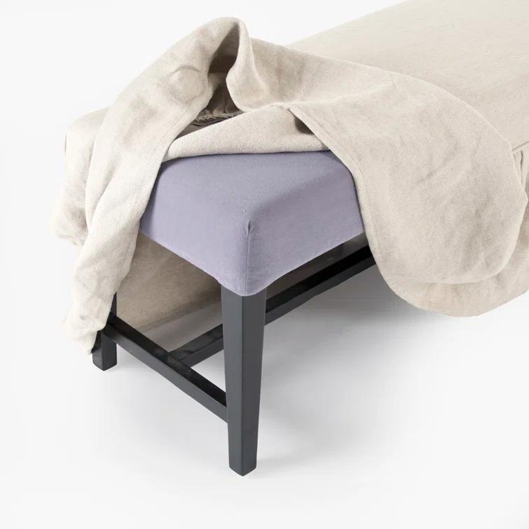 Zentique Elena Linen Blend Upholstered Bench