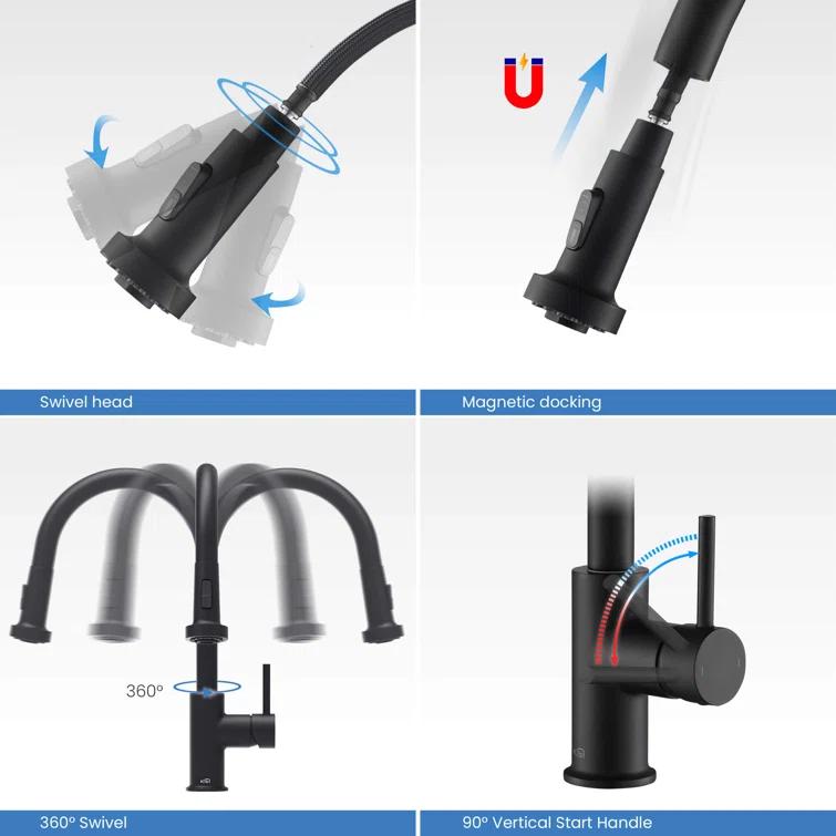 KIBI Casa Pull Down Kitchen Faucet
