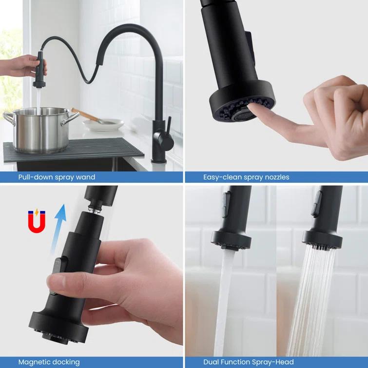 KIBI Casa Pull Down Kitchen Faucet