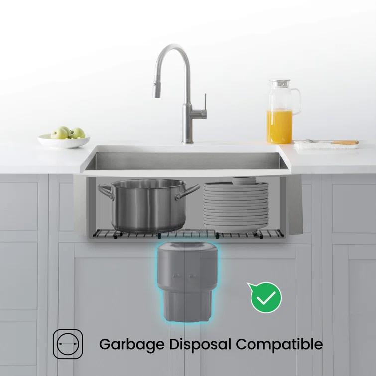 27'' L Farmhouse / Apron Single Bowl Stainless Steel Kitchen Sink