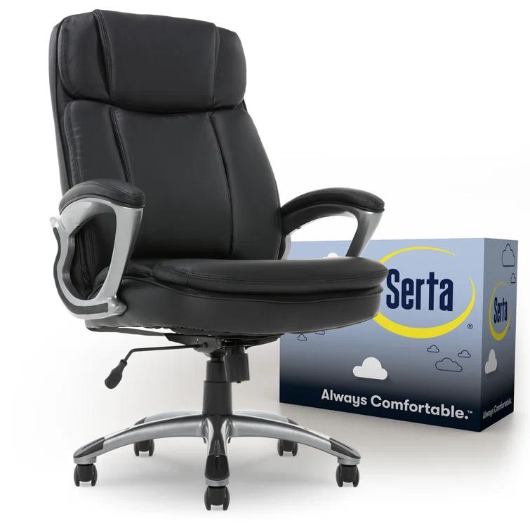 Serta Fairbanks Big and Tall High Back Executive Office and Gaming Chair with Layered Body Pillows