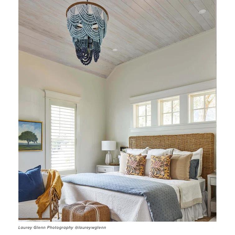 Ombre Wood Bead Chandelier