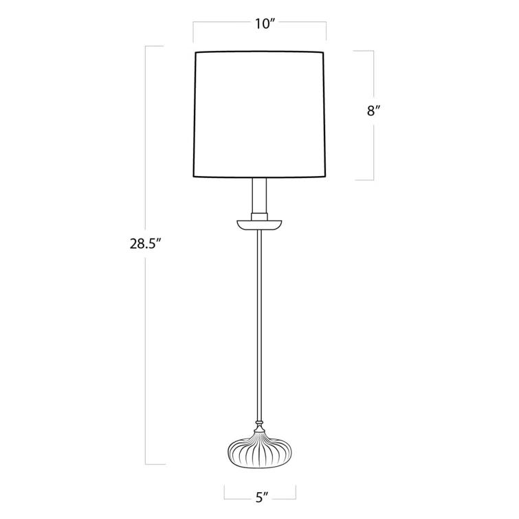 Regina Andrew Clove Stem Buffet Table Lamp With Natural Linen Shade