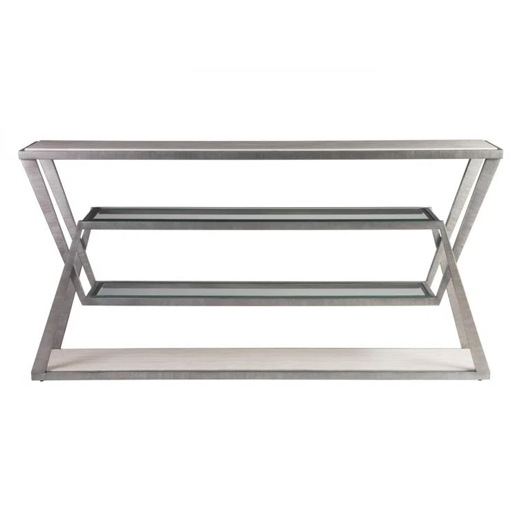 Artistica Home Signature Designs Adamo Silver Gray Console