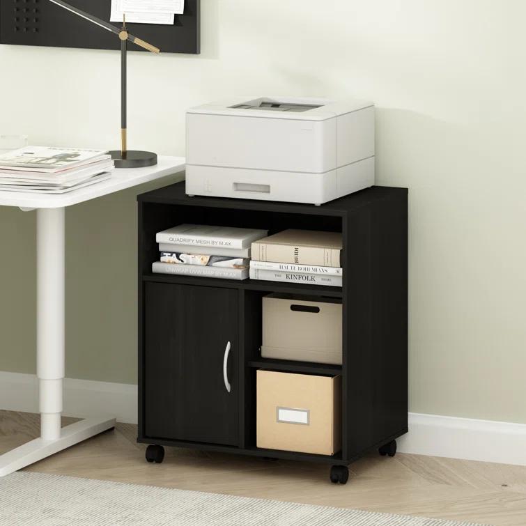 Furinno Econ 26.9'' H x 22.8'' W 1 Printer Stand with Wheels