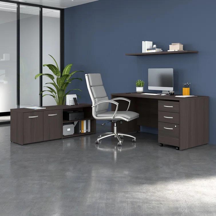 Office 500 Collection 3 Piece Rectangular 60W Computer Desk Office Set