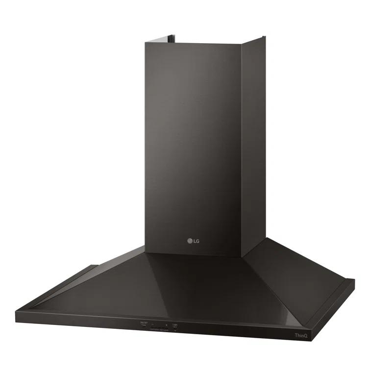 35.4" 600 CFM Ducted Wall Mount Range Hood with Nightlight