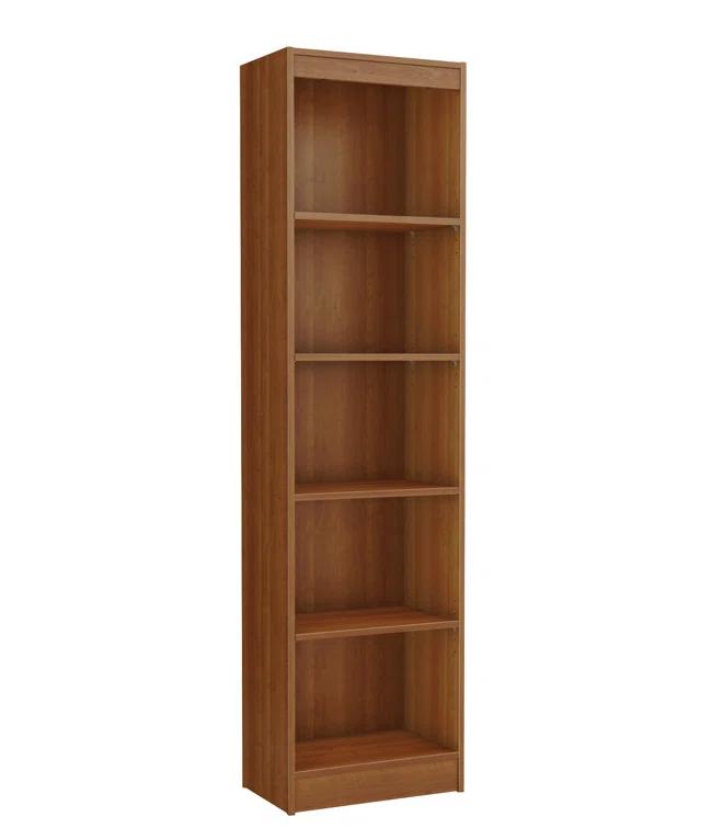 Axess Narrow 5-Shelf Narrow Bookcase Pure White
