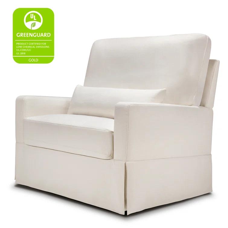 Crawford Pillowback Chair and a Half Upholstered Swivel Glider