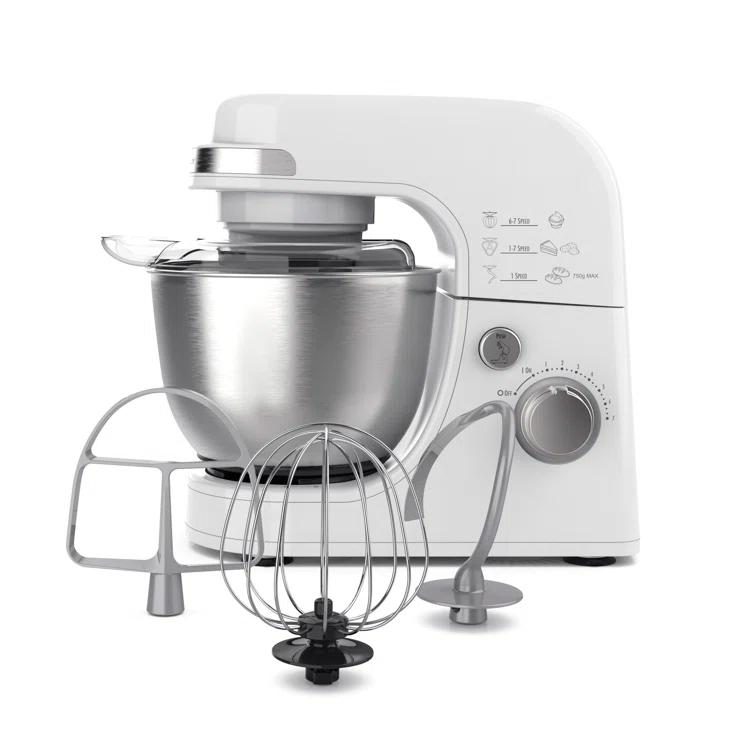 Hamilton Beach® 7-Speed 4-Quart Electric Stand Mixer with Splash Guard, Dough Hook, Flat Beater, and Whisk Attachments