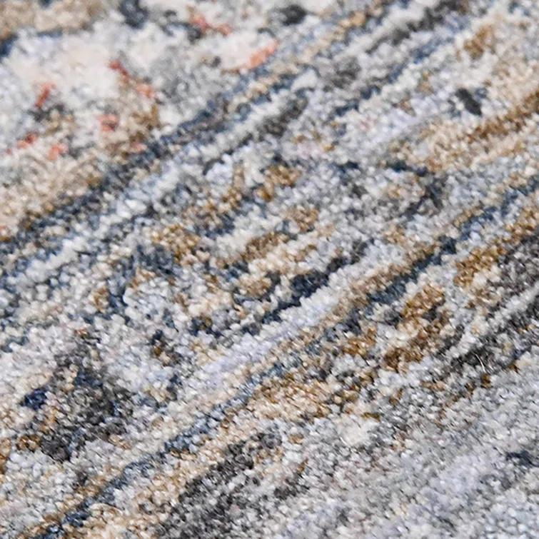 Elynna Transitional Bordered Premium Polyester Performance Area Rug