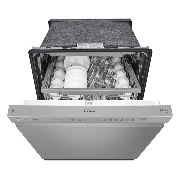 LG LG 24 in. PrintProof Stainless Steel Front Control Dishwasher with QuadWash, 3rd Rack & Dynamic Dry, 48 dBA LDFN4542S