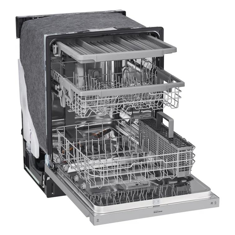 LG LG 24 in. PrintProof Stainless Steel Front Control Dishwasher with QuadWash, 3rd Rack & Dynamic Dry, 48 dBA LDFN4542S