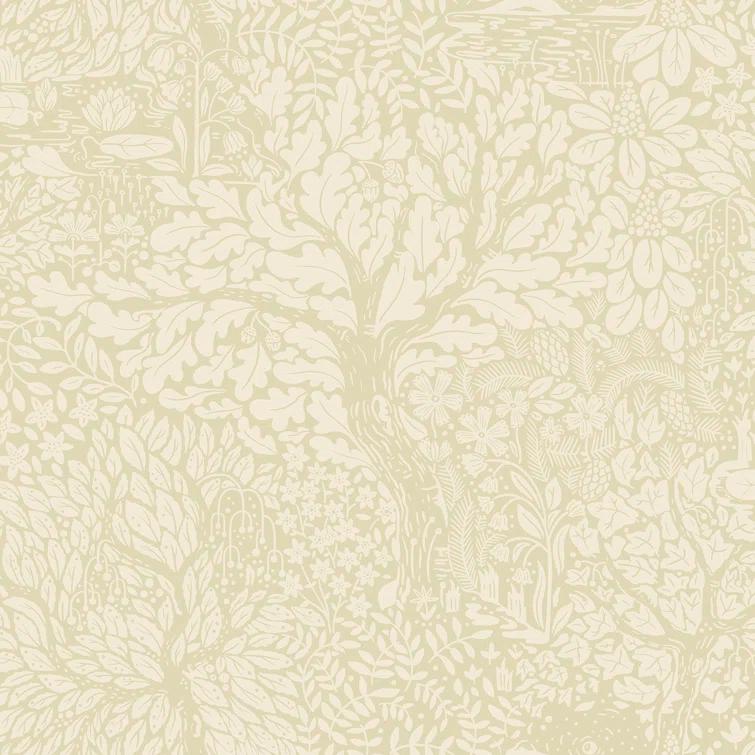 Olle Beige Forest Sanctuary Non-Woven Wallpaper Roll