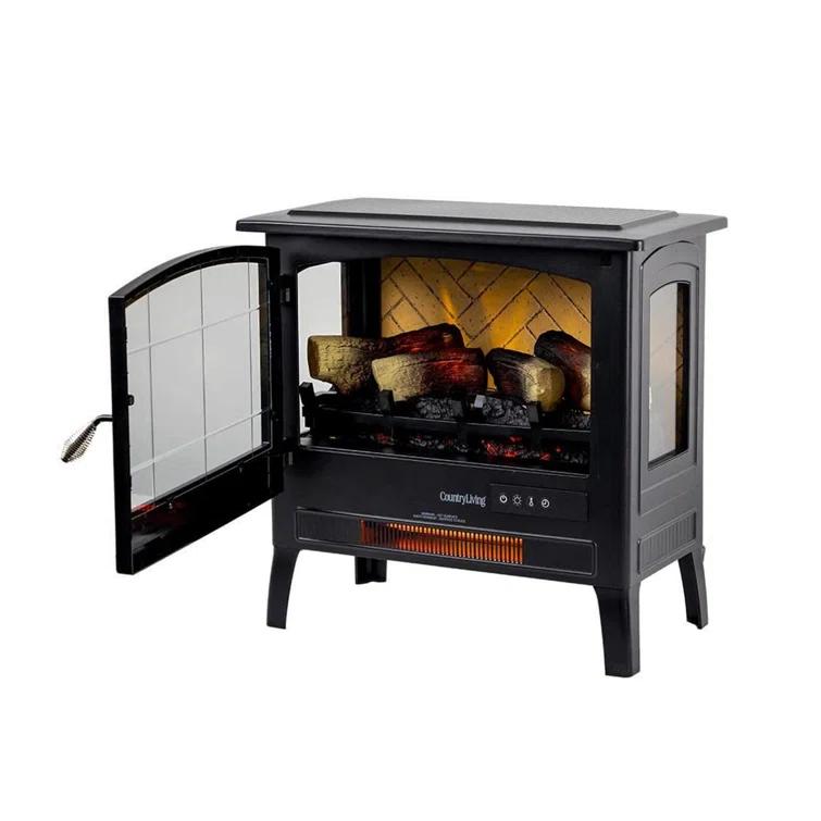 Country Living Smart Infrared Electric Fireplace Stove Heater, Alexa and Google Home Compatible