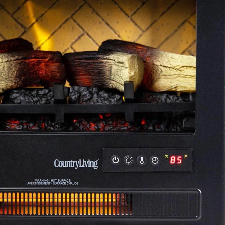 Country Living Smart Infrared Electric Fireplace Stove Heater, Alexa and Google Home Compatible