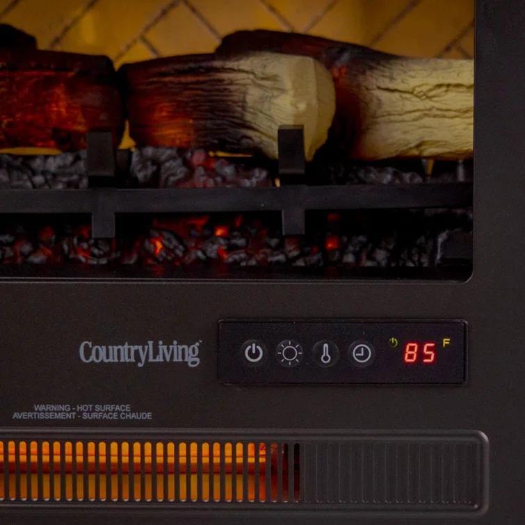 Country Living Smart Infrared Electric Fireplace Stove Heater, Alexa and Google Home Compatible