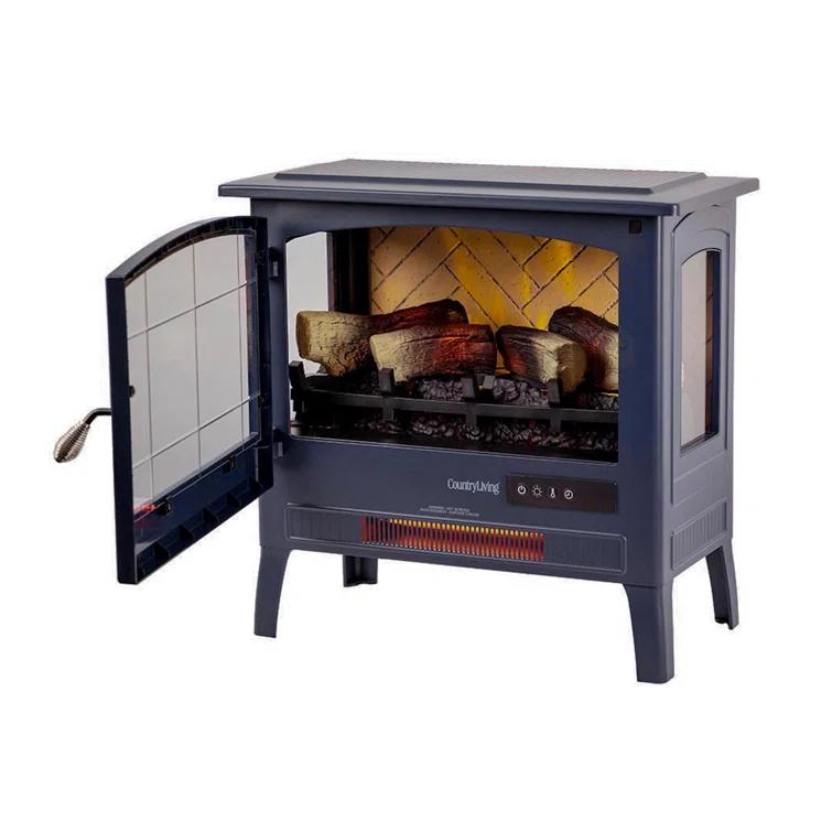 Country Living Smart Infrared Electric Fireplace Stove Heater, Alexa and Google Home Compatible