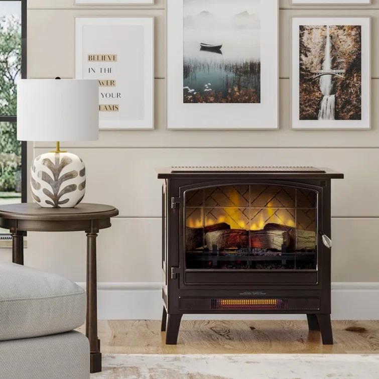 Country Living Smart Infrared Electric Fireplace Stove Heater, Alexa and Google Home Compatible