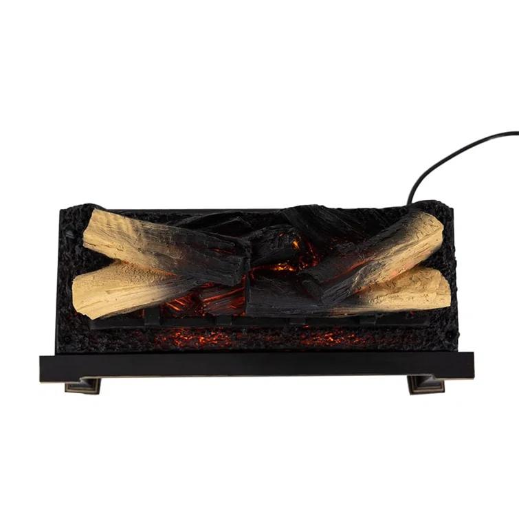 Country Living Infrared Electric Log Set Heater - Faux Logs Insert with Flickering Flames