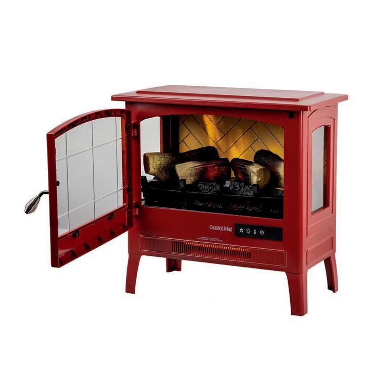 Country Living Smart Infrared Electric Fireplace Stove Heater, Alexa and Google Home Compatible