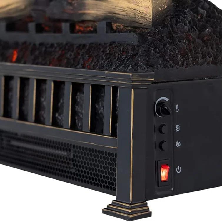 Country Living Infrared Electric Log Set Heater - Faux Logs Insert with Flickering Flames