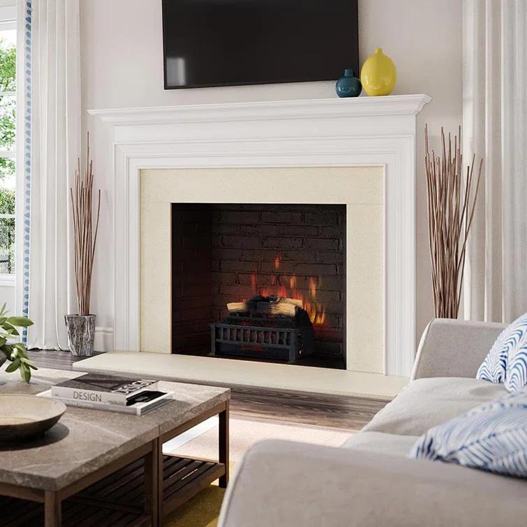 Country Living Infrared Electric Log Set Heater - Faux Logs Insert with Flickering Flames