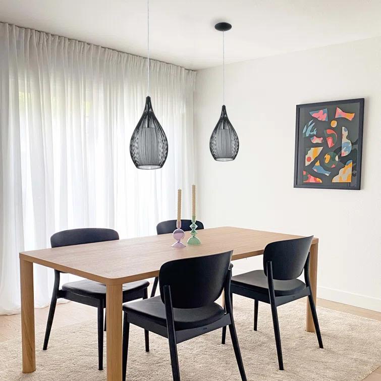 Lotus Single Light Steel Dimmable Pendant