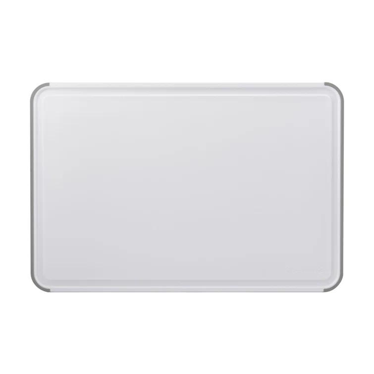 KitchenAid® Classic Nonslip Plastic Cutting Board, 12x18-Inch, White