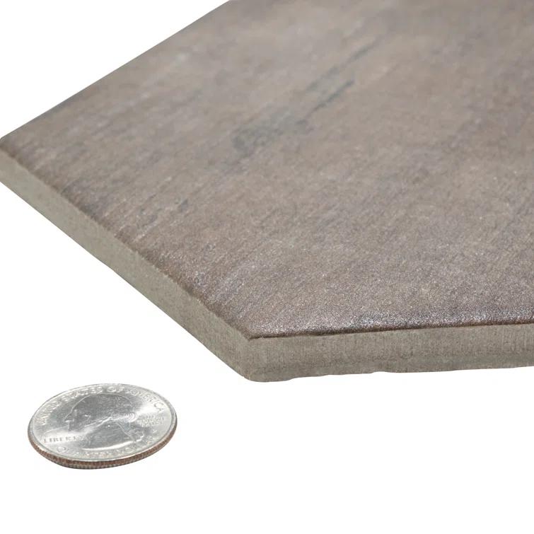 Retro 7" x 8" Porcelain Wood Look Wall & Floor Tile