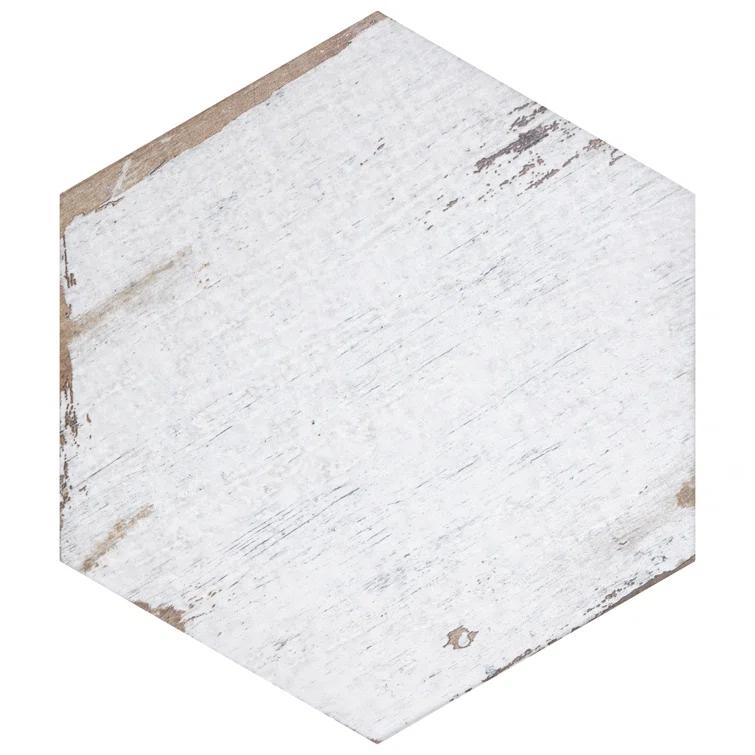 Retro 7" x 8" Porcelain Wood Look Wall & Floor Tile