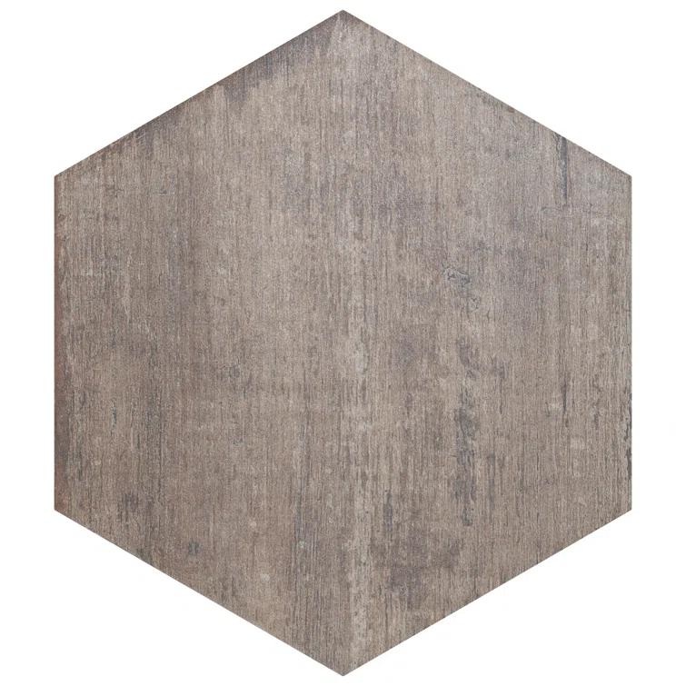 Retro 7" x 8" Porcelain Wood Look Wall & Floor Tile