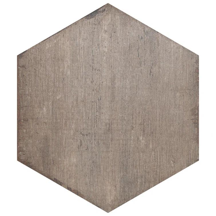 Retro 7" x 8" Porcelain Wood Look Wall & Floor Tile