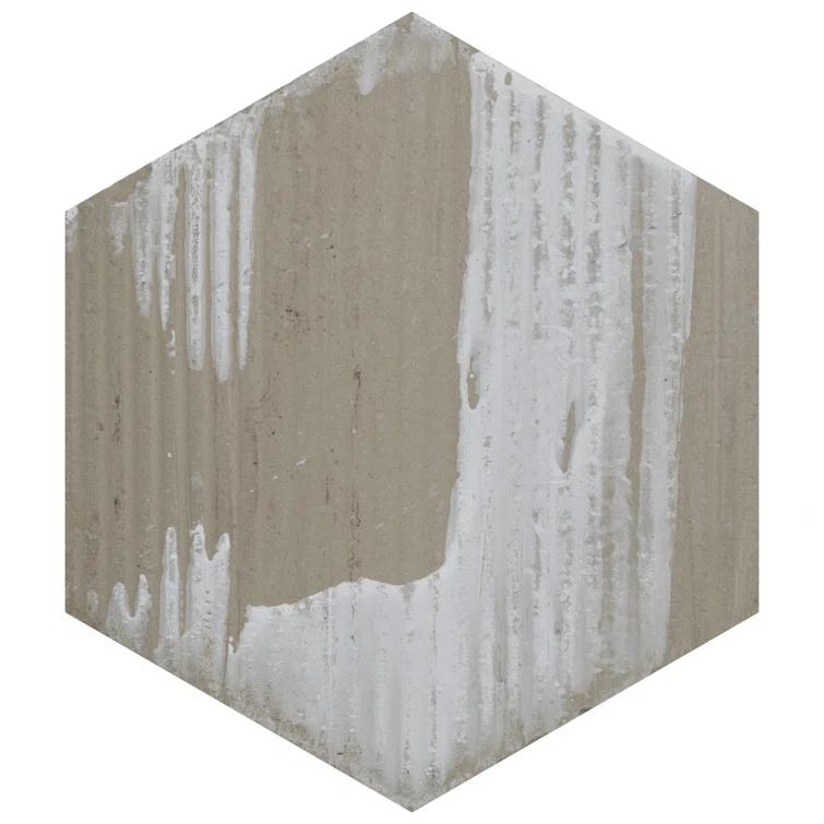 Retro 7" x 8" Porcelain Wood Look Wall & Floor Tile