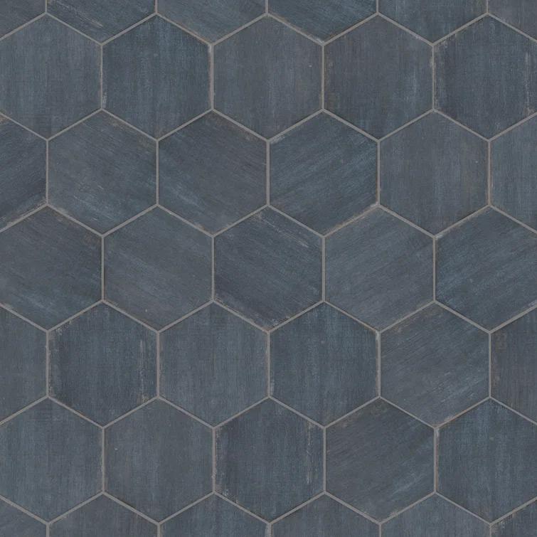 Retro 7" x 8" Porcelain Wood Look Wall & Floor Tile