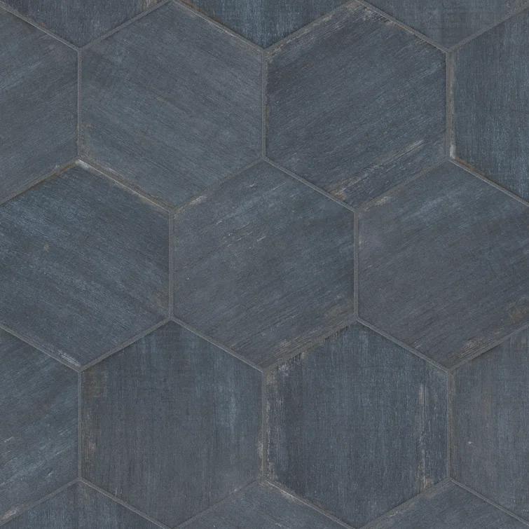 Retro 7" x 8" Porcelain Wood Look Wall & Floor Tile
