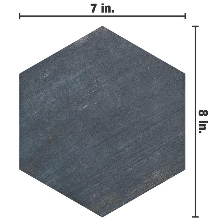 Retro 7" x 8" Porcelain Wood Look Wall & Floor Tile