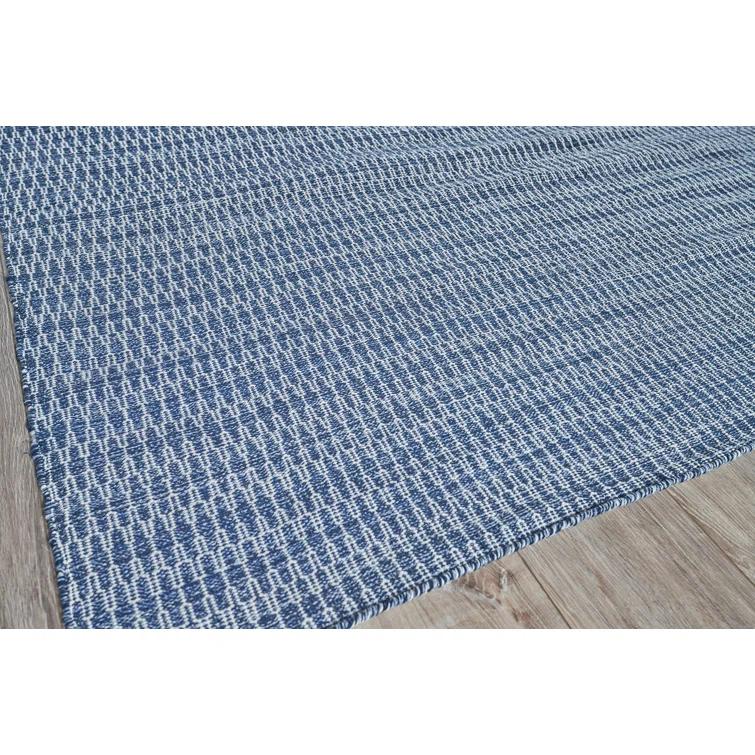Rectangle Florence Navy/White Handmade Recycled P.E.T. Area Rug