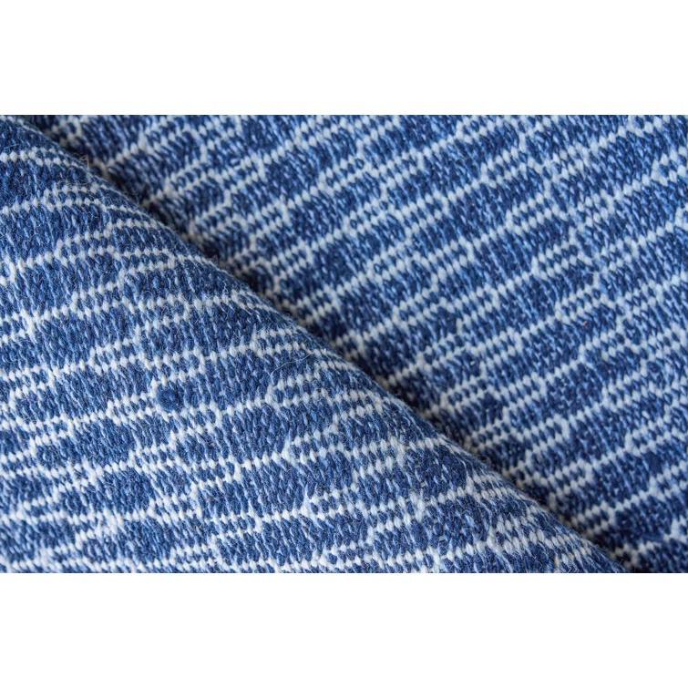 Rectangle Florence Navy/White Handmade Recycled P.E.T. Area Rug