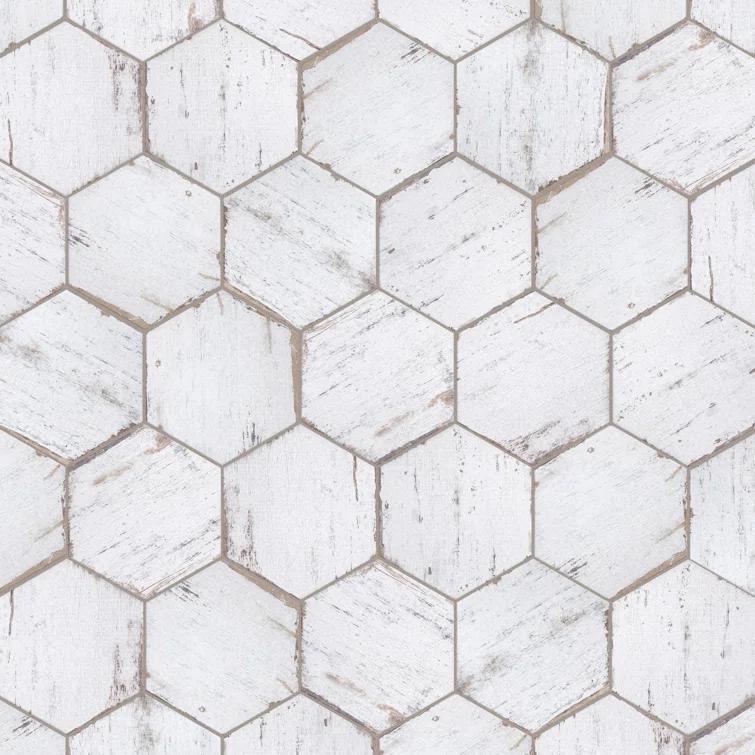 Retro 7" x 8" Porcelain Wood Look Wall & Floor Tile