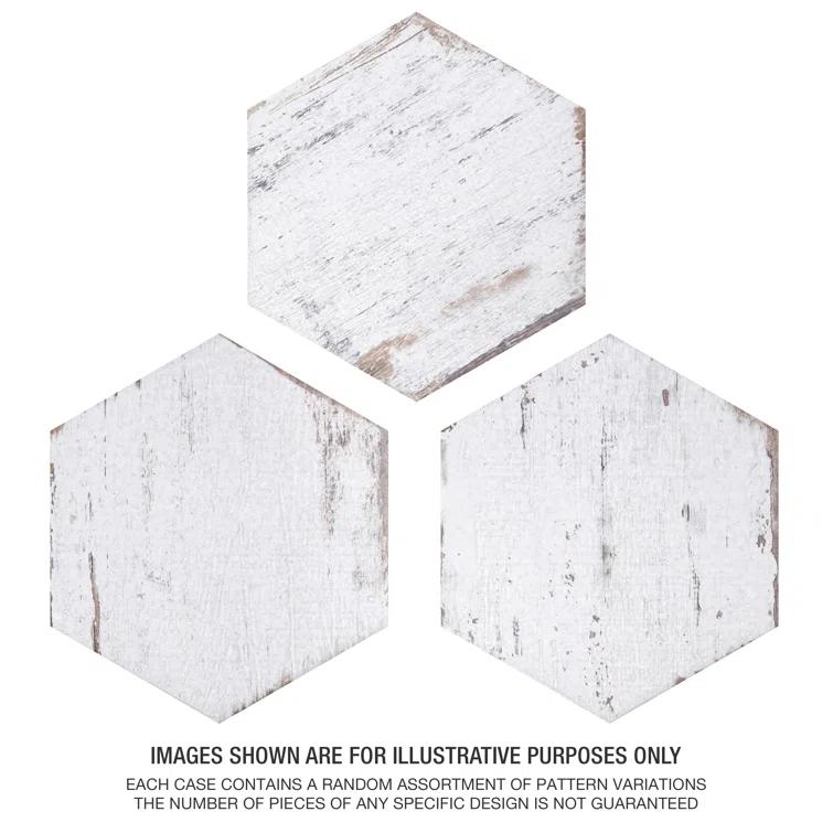 Retro 7" x 8" Porcelain Wood Look Wall & Floor Tile