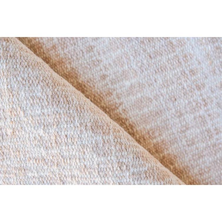 Florence Geometric Handmade Flatweave Light Beige/White Indoor / Outdoor Area Rug