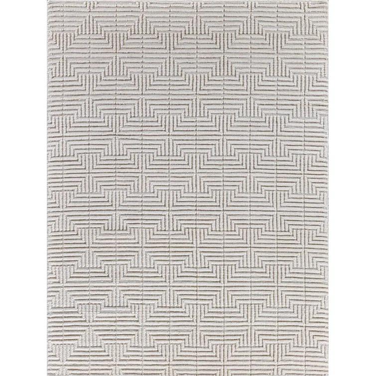 Rectangle Manzoni Ivory Handmade Cotton/Viscose Area Rug